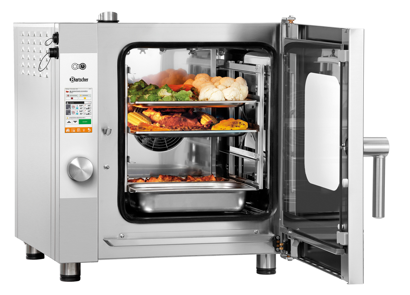 Bartscher Kombidämpfer Silversteam P-5230DRS |Temperaturbereich bis: 300 °C | Maße: 62 x 77,5 x67,5 cm. Gewicht: 59,8 kg