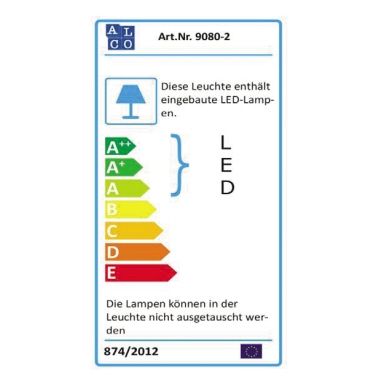 ALCO Stehleuchte 35.000h 30W A+ LED aluminium/silber, mittlere Nennlebensdauer: 35.000 h, Lampenleistung: 30 W,