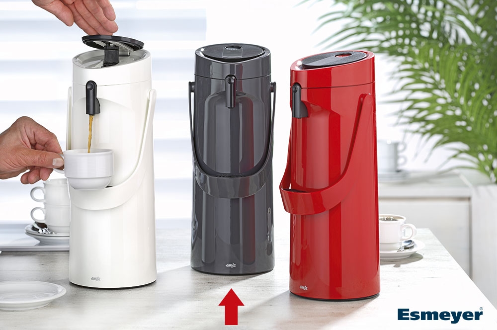 Emsa PONZA Pumpspender, Inhalt: 1,9 Liter, Farbe: anthrazit, mit Hartglaseinsatz.