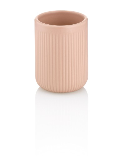 Kela Becher Adele aus Keramik, wolkenrosa, Höhe ca. 100mm, Ø 75mm