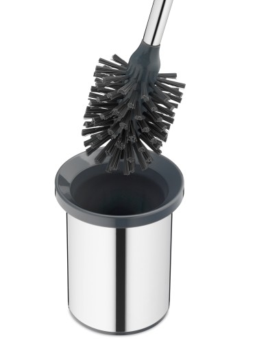 KELA WC-Garnitur Alor Edelstahl 18/10 schwarz 45,0cm 11,5cmØ