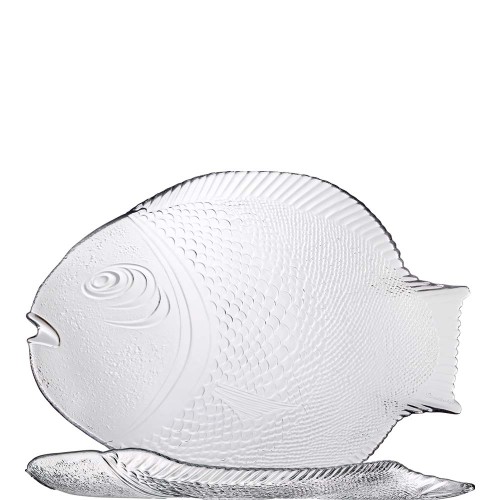 Marine Fisch Servierplatte 36x26cm Maße: 34,7 x 26 x 3,5 cm - Mat.: Glas gehärtet