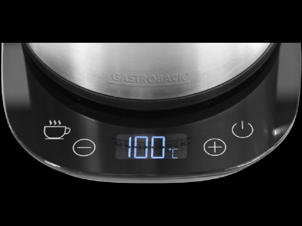 Isolierkanne/Wasserkocher Gastroback ADVANCED, Inhalt: 1,7 Liter, Vakuum-Kanne, doppelwandiger Edelstahl, Einhandbedienung.