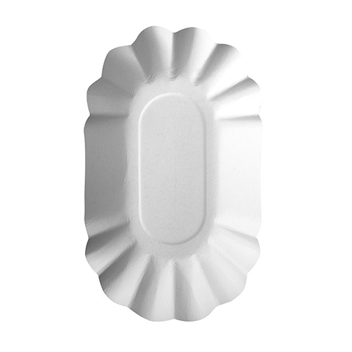 250 Schalen, Pappe "pure" oval 9 cm x 16 cm x 3 cm weiss von PAPSTAR