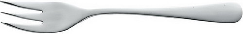 Kuchengabel SYLVIA, Edelstahl 18/0, poliert, Länge: 14,8 cm. Materialstärke 2,0 mm.