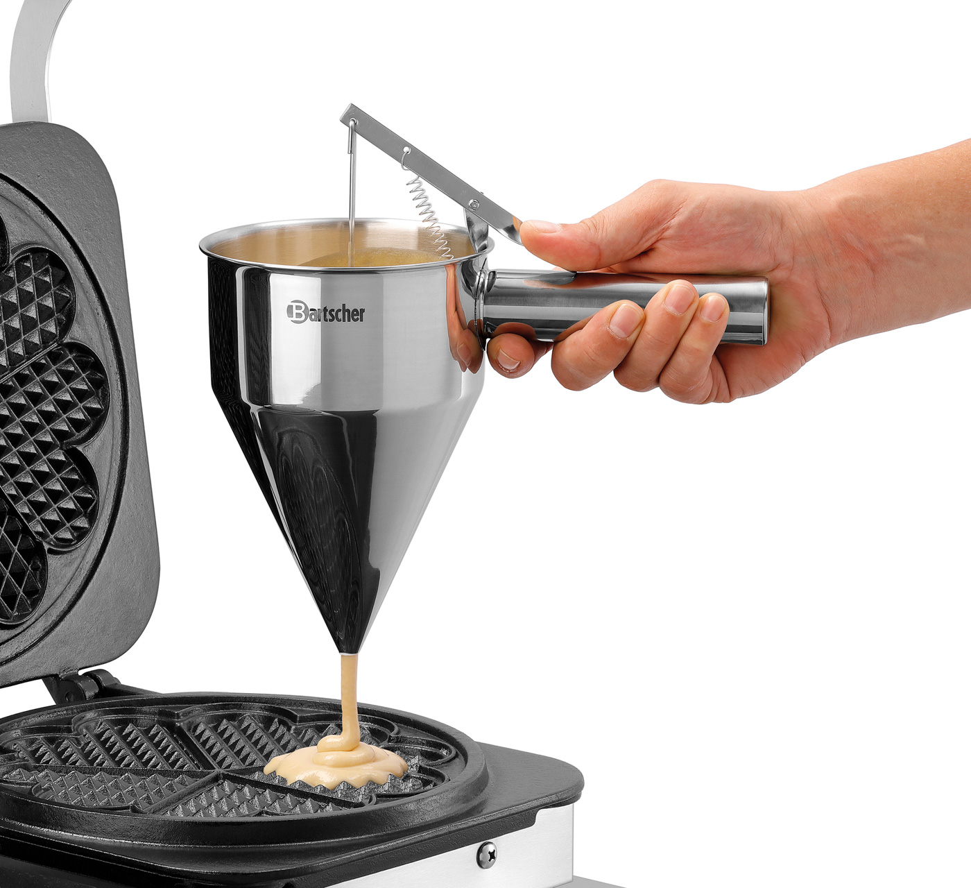 Bartscher Waffeleisen MDI 1HW-AL | Signalton nachAblauf der Zeit (0 - 9:30 Minuten),Memory-Funktion | Maße: 30 x 45 x 25,0