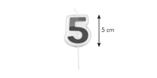 Tortenkerze DELICIA KIDS, Fünf, rosa