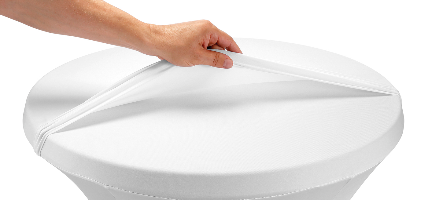 Bartscher Hussen-Schonbezug 700 | Ausgelegt für:Tischplatten-Durchmesser max. 700 mm | Maße: 70 x70 x 5,0 cm. Gewicht: 0,084 kg