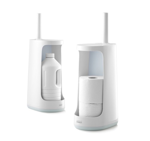 Joseph Joseph Flex Store Toilettenbürste mit extra großem Caddy - Blau/Weiß