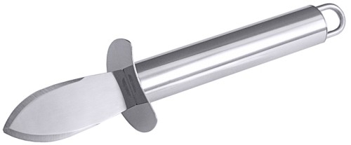 Austernbrecher Serie POLARIS, mit seidenmatt poliertem Griff aus Edelstahl 18/10, eingelassene Klinge aus hochglänzendem Edelstahl