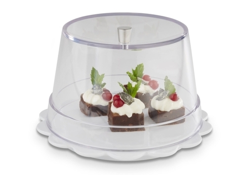 Haube -APS PLUS- Ø 16,5 cm, H: 10 cm Haube aus SAN Materialstärke: 3 mm Griff aus Zinkdruckguss spülmaschinengeeignet