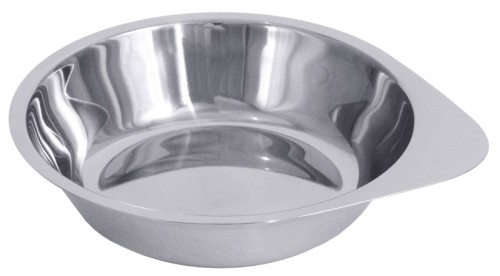 Marmeladenschale aus Edelstahl 18/10, hochglänzend, mit seitlichem Griff, schwere Qualität Volumen: 0,25 l, Durchmesser innen: 13