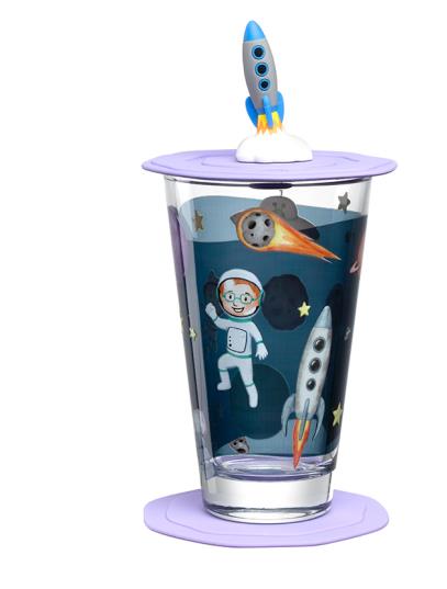 Leonardo Bambini 3tlg. Trinkset L 300ml Weltall Durchmesser: 8cm, Höhe 14,20cm Inhalt: 300ml