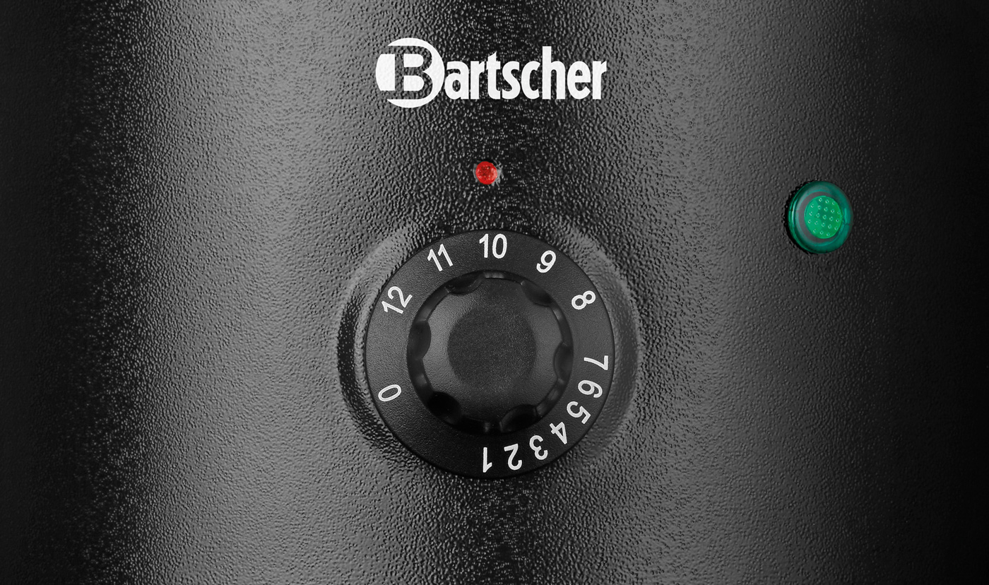 Bartscher Suppentopf 5,4L | Farbe: Schwarz |Maße: 25,5 x 26,7 x 38,5 cm. Gewicht: 3,1 kg