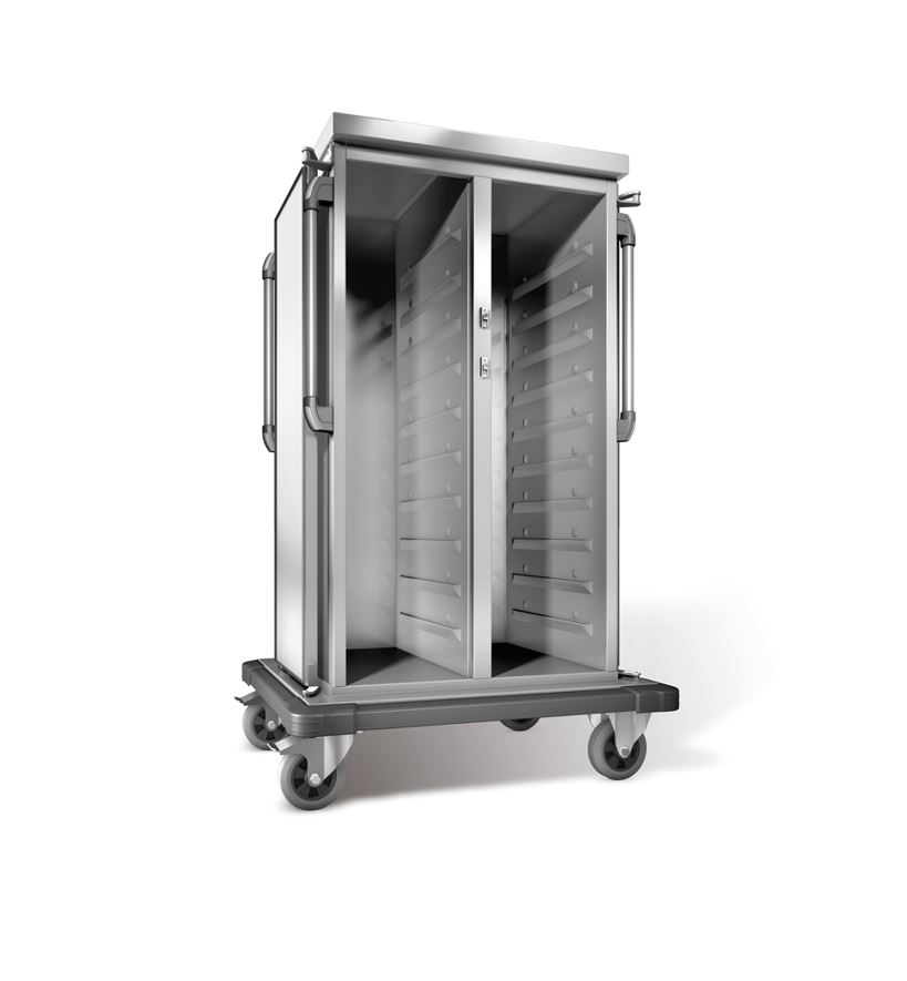 BLANCO Tablett-Transportwagen z. passiven Kühlung, m. 4 Eutektischen Platten (nicht im Lieferumfang enthalten), doppelwandig, isoliert,