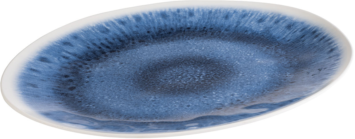 Tablett -BLUE OCEAN- 48 x 35,5 cm, H: 3 cm Melamin innen: Dekor, blau außen: weiß spülmaschinengeeignet stapelbar nicht