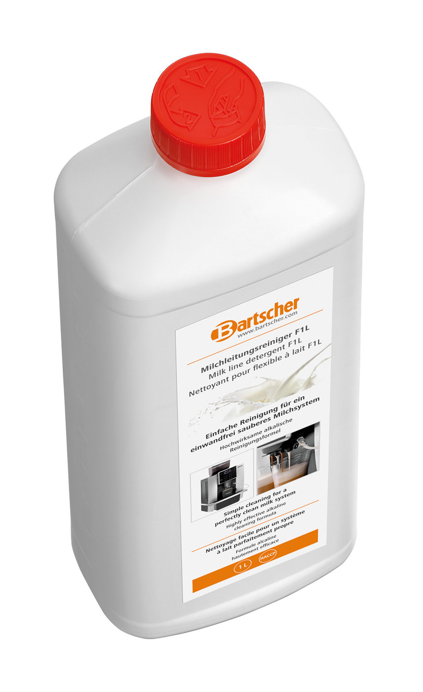 Bartscher Milchleitungsreiniger F1L | HACCP-konform: Ja | Maße: 9 x 6,3 x 251 cm. Gewicht: 1 kg