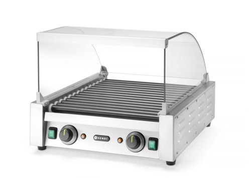 Glasabdeckung für Rollengrill, HENDI, Für Rollengrill - 14 Rollen (268735), 470x591x(H)250mm