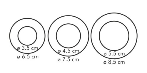 Beidseitige Ausstecher Ringe DELÍCIA, 6 Größen