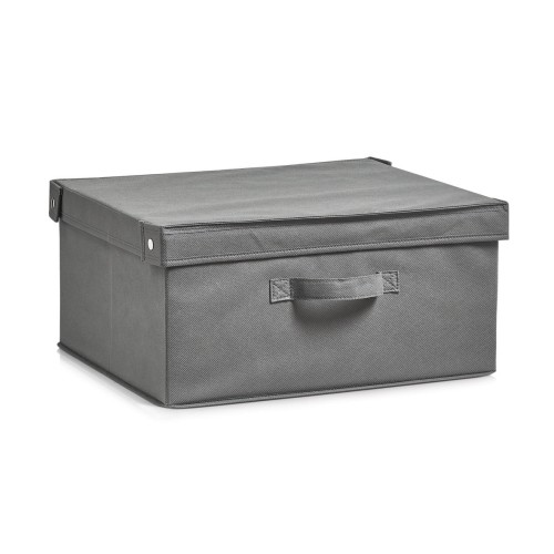 Zeller Aufbewahrungsbox m. Deckel, faltbar, Vlies, grau 41x35x20 cm