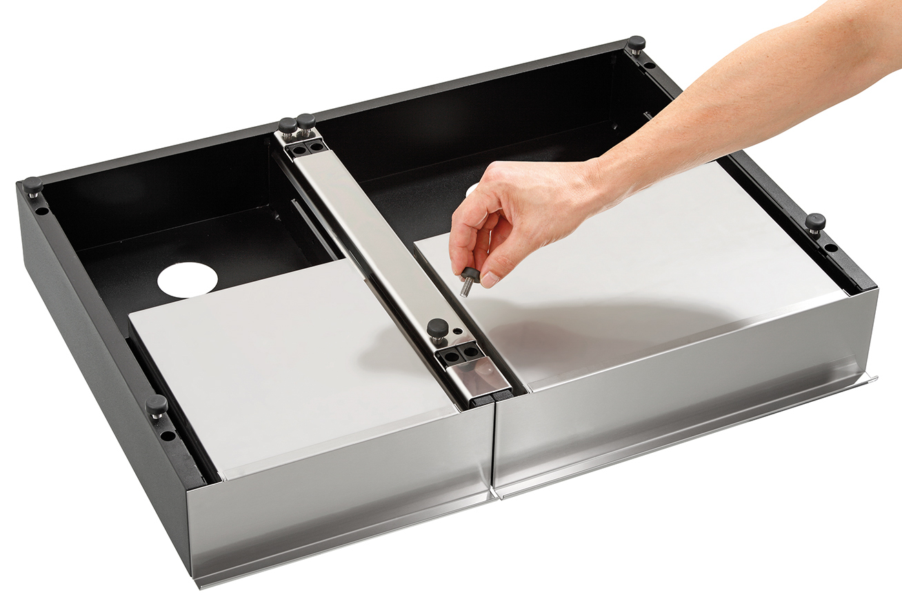 Bartscher Verbindungssteg zu Resteschublade | Wichtiger Hinweis: - | Maße: 46 x 5 x 50 cm. Gewicht: 1 kg