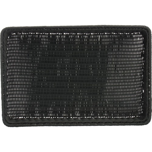 Westmark Korb rechteckig mit Metallrahmen, 60 x 40 x 7 cm, schwarz