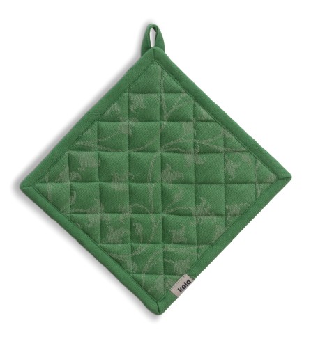 Topflappen Cora 100%Baumwolle hellgrün/grün Muster 20,0x20,0 cm von Kela