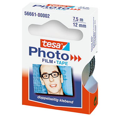 tesa® Klebefilm Photo® Film 12 mm x 7,5 m (B x L) beidseitig klebend mit Lösungsmittel PVC/Polyacryl