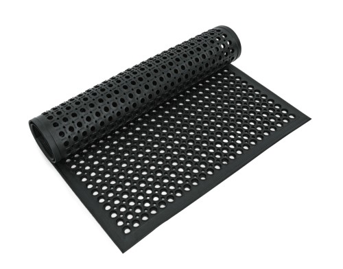 Fußbodenmatte. Gummi. perforiert. Maße: 152,5 x 91,5 x 1,2 LxBxH.