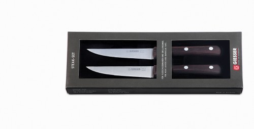 Steakmesser-Set, 2-tlg. mit Palisanderholzgriffen Giesser - Made in Germany