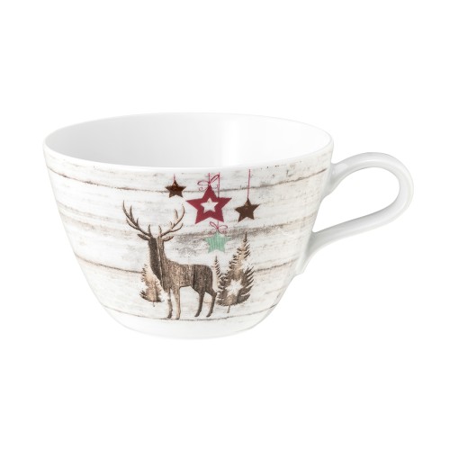 Seltmann Milchkaffeeobertasse 0,37 l, rund, Form: Life, Dekor: 25912 Christmas, hohe Kantenschlagfestigkeit, Made in Germany