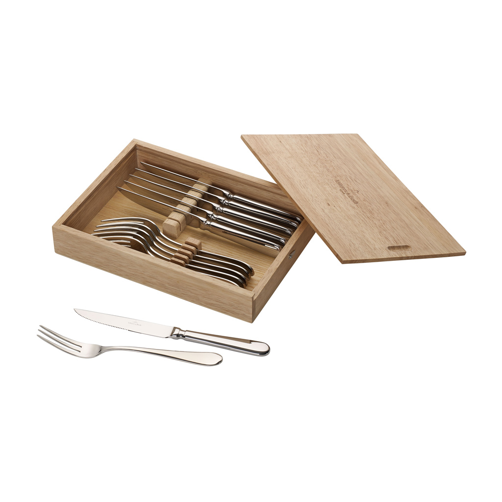 Villeroy und Boch Steakbesteck Set 12 tlg. - Maße: 28,5 x 20 x 5 cm / Ser.: Oscar