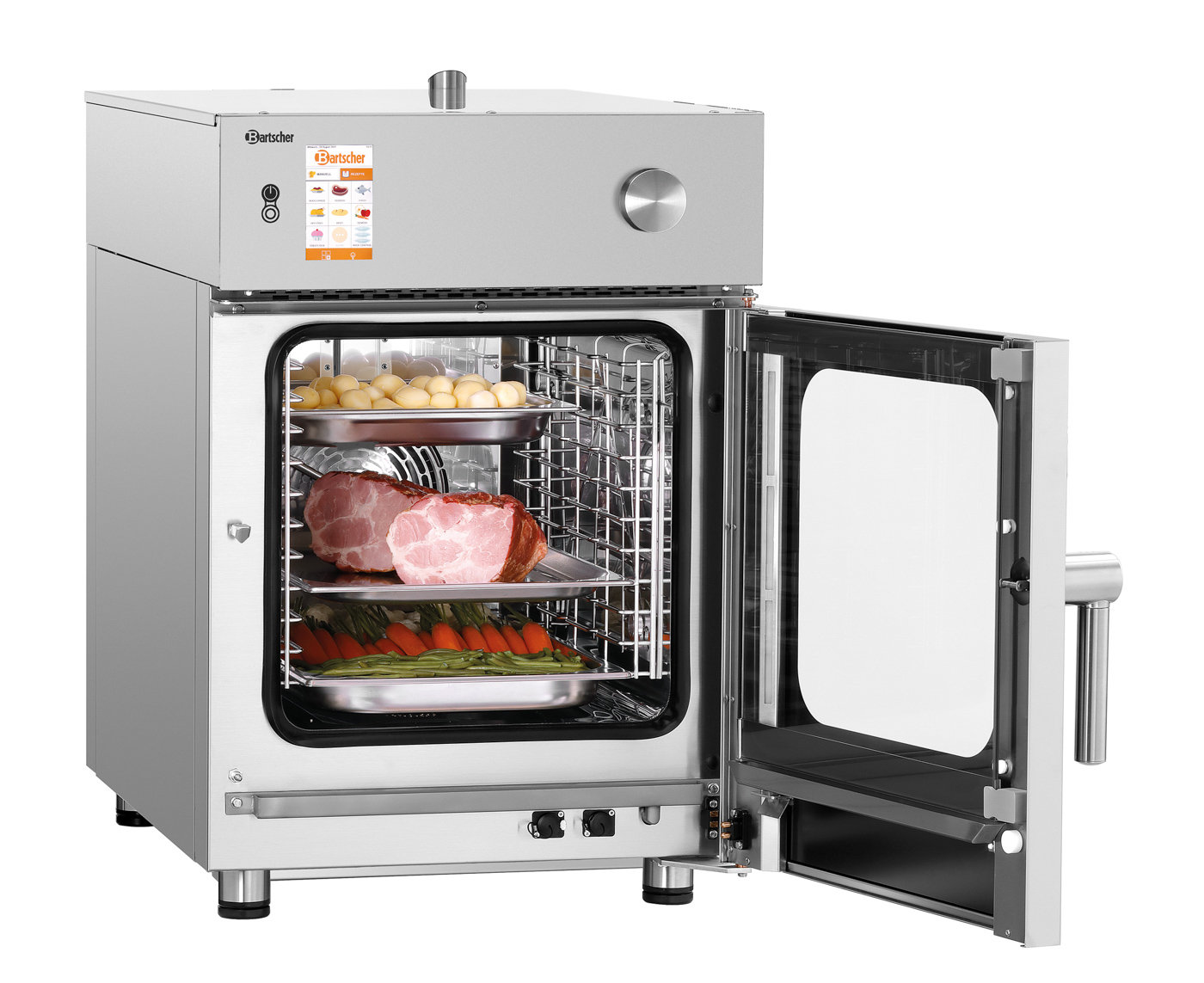 Bartscher Kombidämpfer Silversteam-K 6110D |Temperaturbereich bis: 300 °C | Maße: 51,9 x 86,5x 79,2 cm. Gewicht: 75 kg