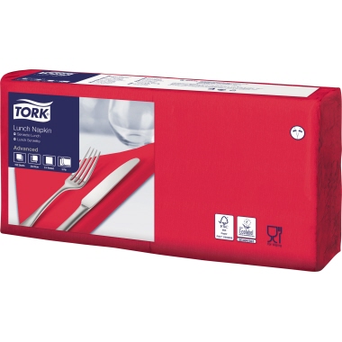 Tork Serviette Lunch 33 x 33 cm (B x L) rot 150 St./Pack.