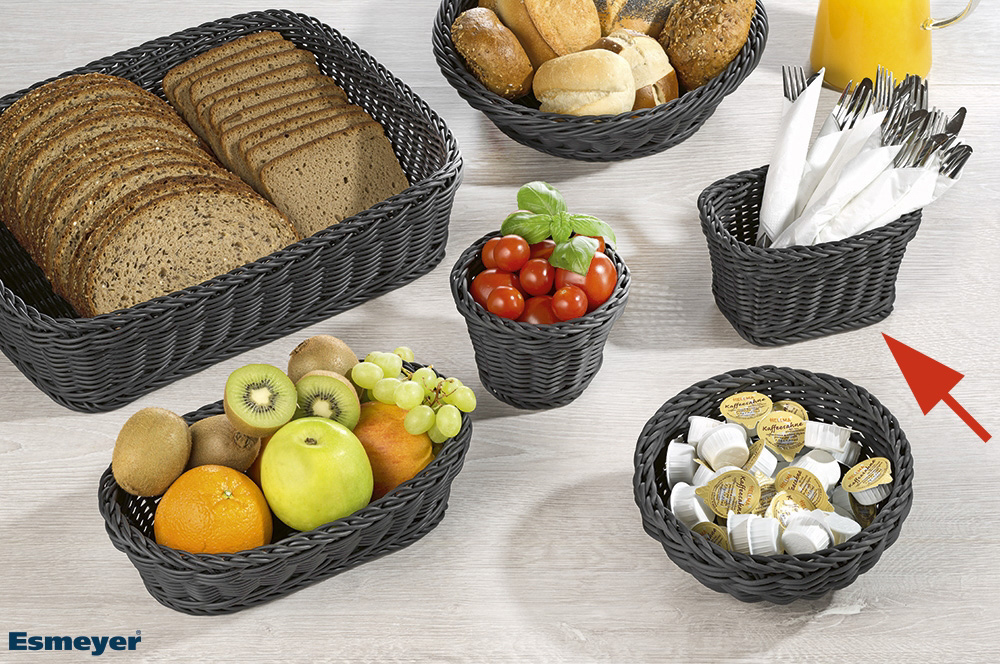 Korb SERENADO, rechteckig 17 x 11 cm, H: 9 cm Polypropylen, schwarz