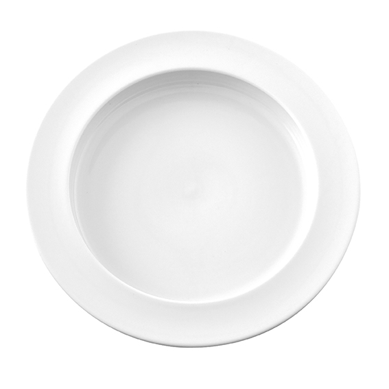 Eschenbach Teller tief rund 23 cm , mit Hohlkehle, Senioren Plus - uni weiß