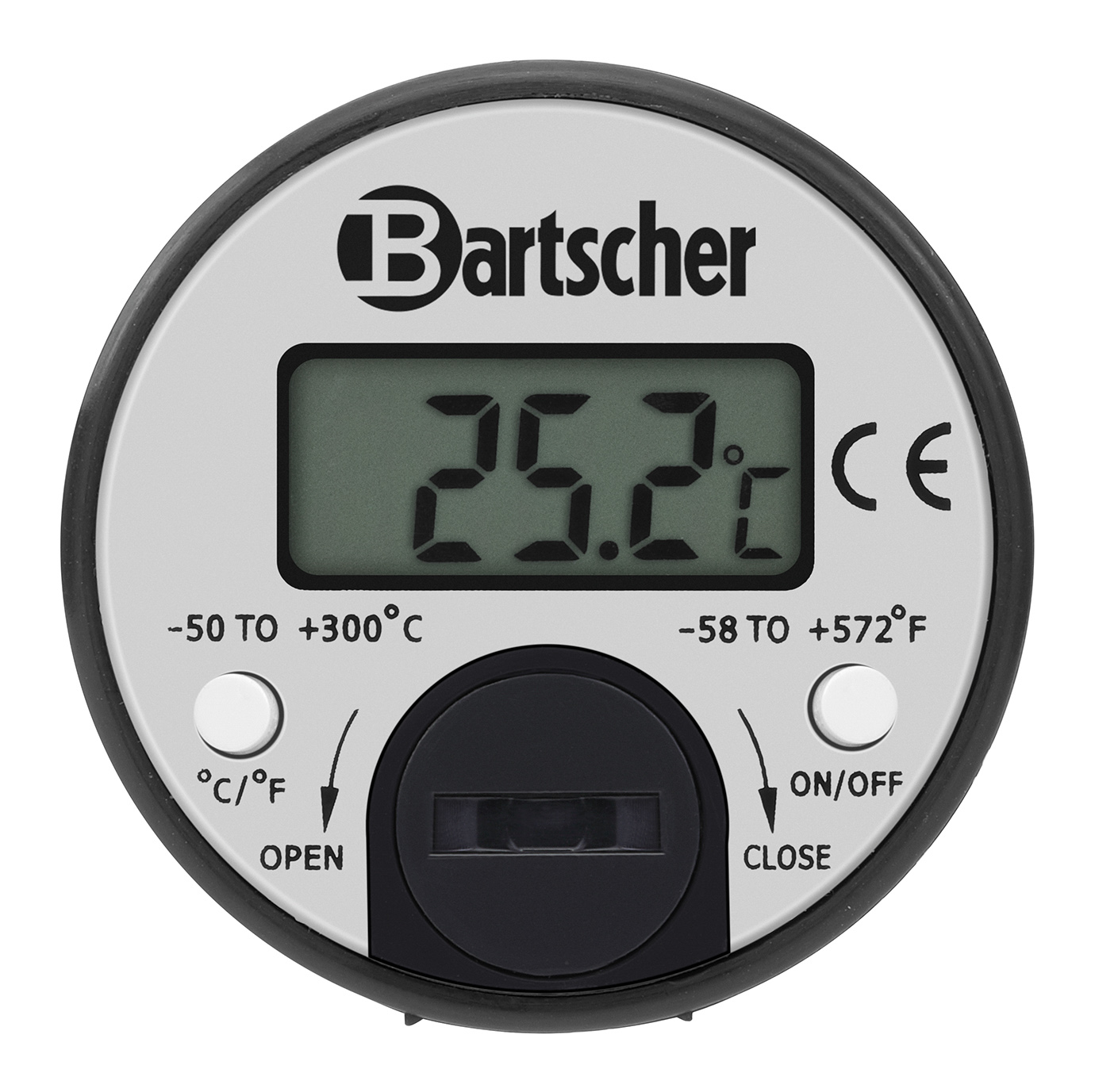 Bartscher Thermometer D3000 KTP | DurchmesserTemperaturfühler: 3,8 mm | Maße: 3,4 x 3,4 x 16,0cm. Gewicht: 0,019 kg