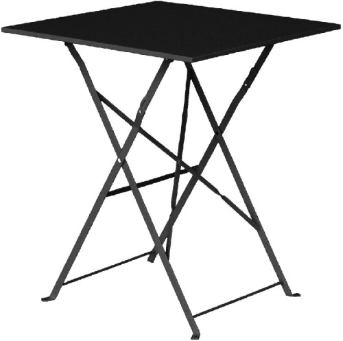 Bolero schwarzer Terassentisch aus Stahl viereckig