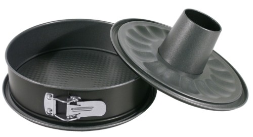 Antihaft-Springform aus 0,38 mm starkem Stahl, PTFE antihaft-beschichtet, mit zwei Böden, nicht spülmaschinengeeignet Durchmesser innen: