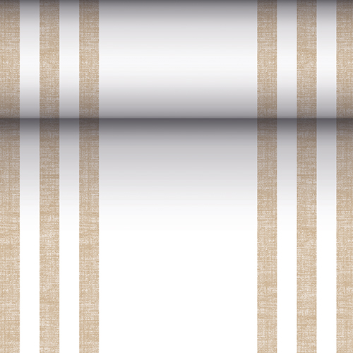 Tischläufer, stoffähnlich, PV-Tissue Mix "ROYAL Collection" 24 m x 40 cm sand "Lines" von PAPSTAR