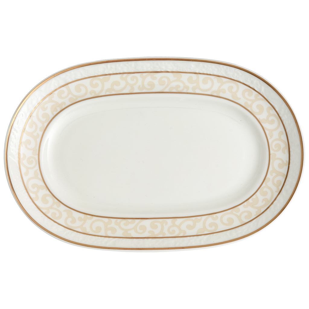 Villeroy und Boch Beilagenschale/Saucière-Unterteil - Maße: 22,3 x 15 x 2,5 cm / Ser.: Ivoire