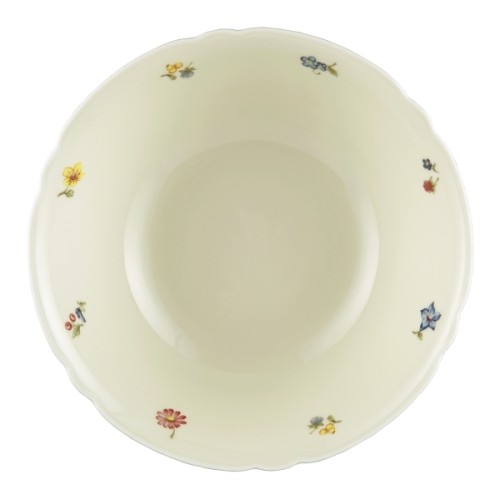 Seltmann Schüssel rund 23 cm, Form: Marieluise, Glasur: elfenbein, Dekor: 44714 Blütenmeer
