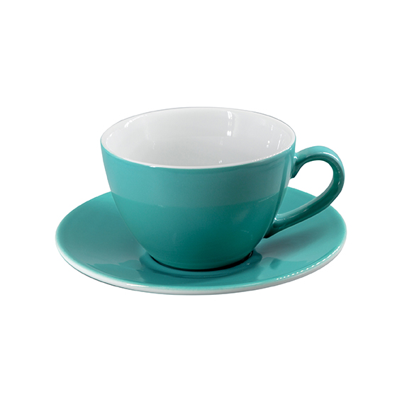 Obertasse 0,32 l - Form: Table Selection - Dekor, 79924 petrol - aus Porzellan. Hersteller:, Eschenbach. "Made in Germany".