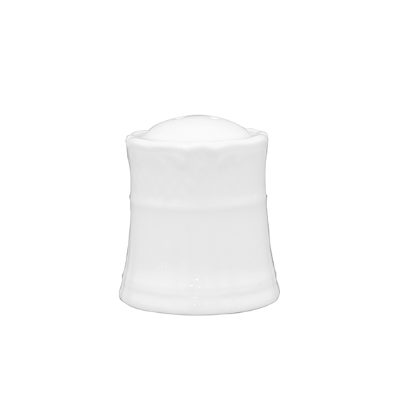 Pfefferstreuer 6 cm - Form: La Reine - weiss -, aus Porzellan. Hersteller: Eschenbach. "Made in, Germany".