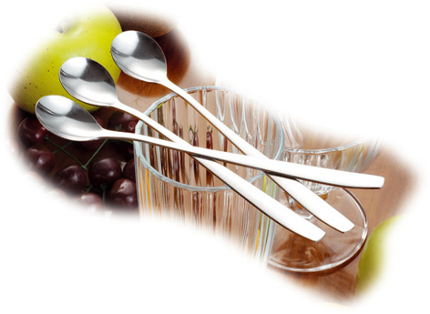 Limo-/ Longdrink-Löffel MONITA, Edelstahl 18/0, Länge: 19 cm, trowalisiert.