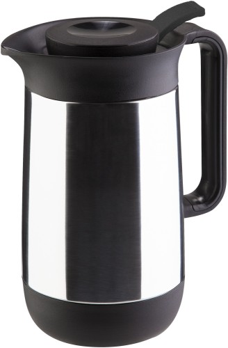 Helios Isolierkanne Contur Push poliert 0,6 l