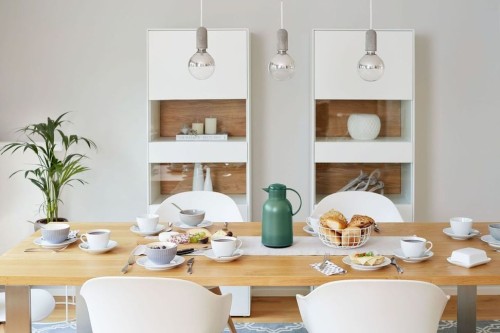 Emsa SAMBA Isolierkanne 1,5 Liter aubergine aus Kunstoff mit Glaskolben - Quick Press Verschluss - made in Germany