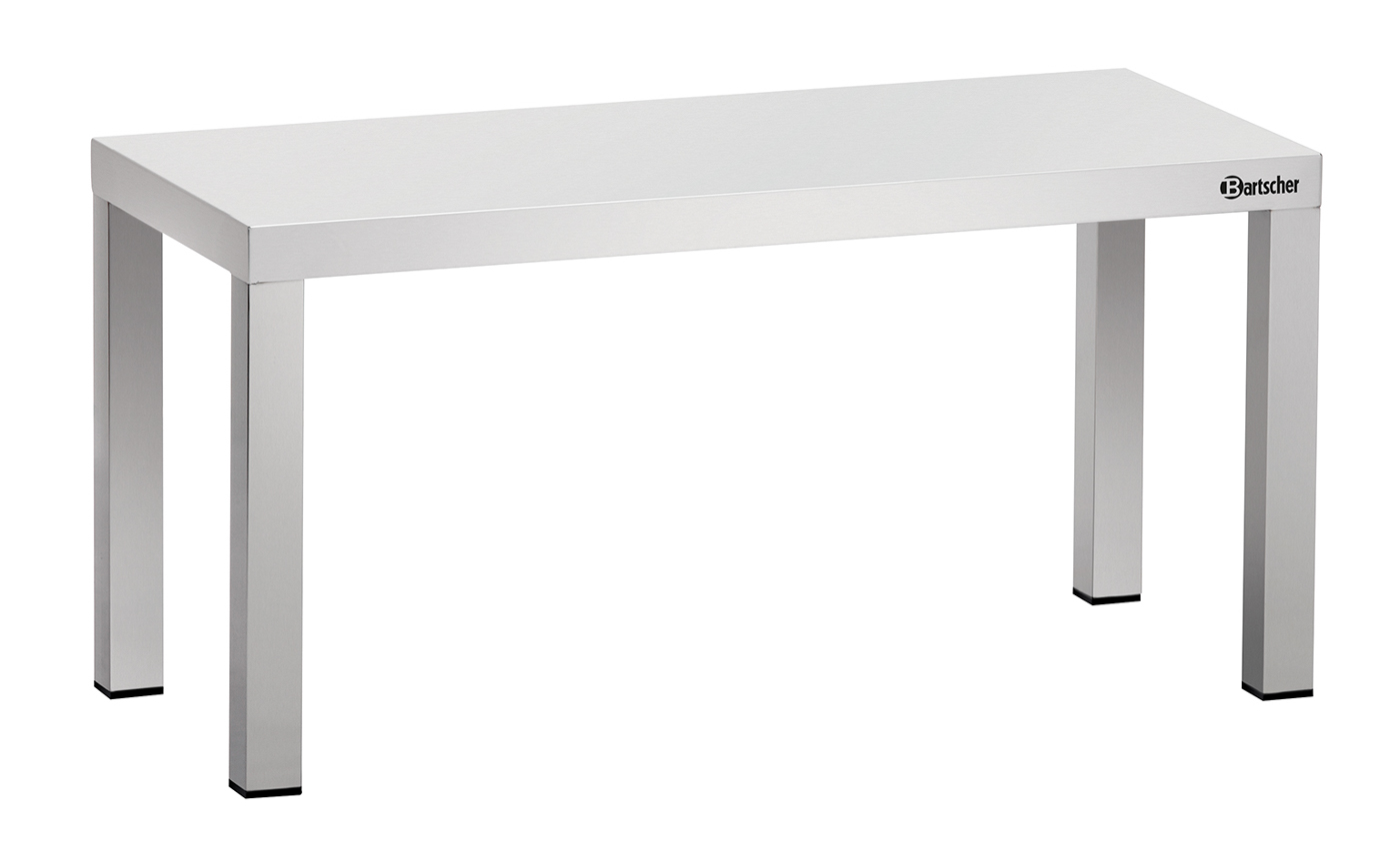 Bartscher Aufsatzbord, B1400, 1 Bord | Allseitigabgekantet ,Stellfüße aus Vierkantrohr 25 x 25 mm| Maße: 140 x 35 x 40,0 cm. Gewicht: 7