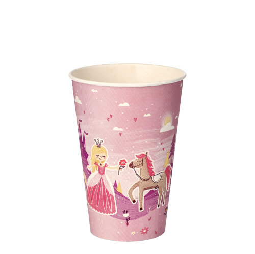 PAPSTAR 10 Trinkbecher, Pappe 0,2 l Ø 7 cm, 9,7 cm "Fairytale Princess"