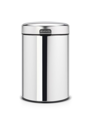 Wand-Abfalleimer "newIcon", Brabantia - Abfallbehälter mit schwarzem Touchdeckel und Kunststoff Inneneimer.